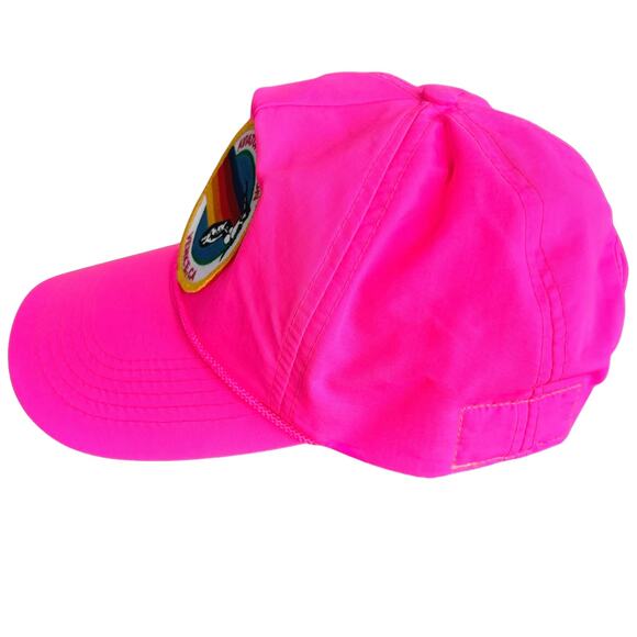Aviator Nation Signature Venice Vintage Nylon Trucker Hat Neon Pink Logo Patch main image 7